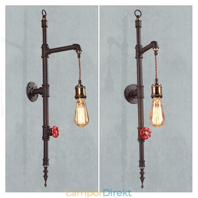 Rörväggen Av Landsbygdens Kreativa Retro Raketvägglampa