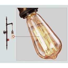 Rörväggen Av Landsbygdens Kreativa Retro Raketvägglampa