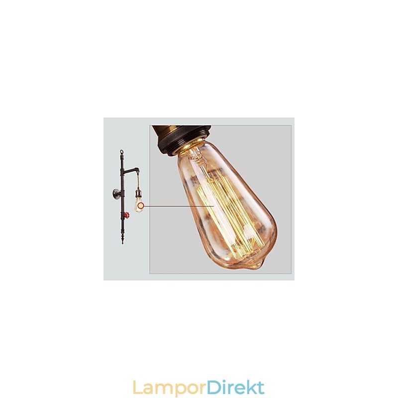 Rörväggen Av Landsbygdens Kreativa Retro Raketvägglampa
