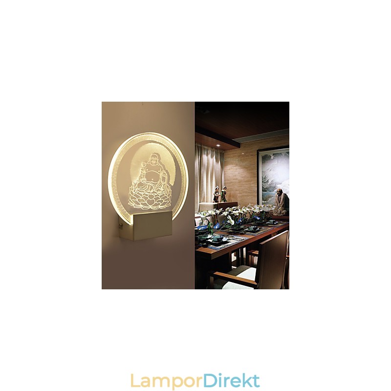 Akryl Vägglampa Pvc Lampa Ljus Chip Modern Contemporary Metal
