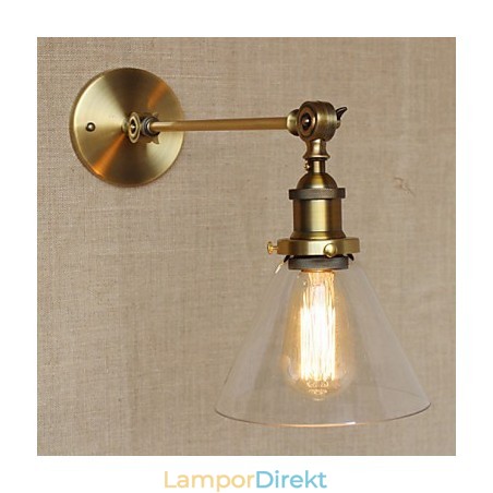 Iron Glas Brons Mässing Arm Style Retro Creative American Country Hall Sovrum Vägglampa Iron Glas Brons Mässing Arm Style Retro Creative American Country Hall Sovrum Vägglampa