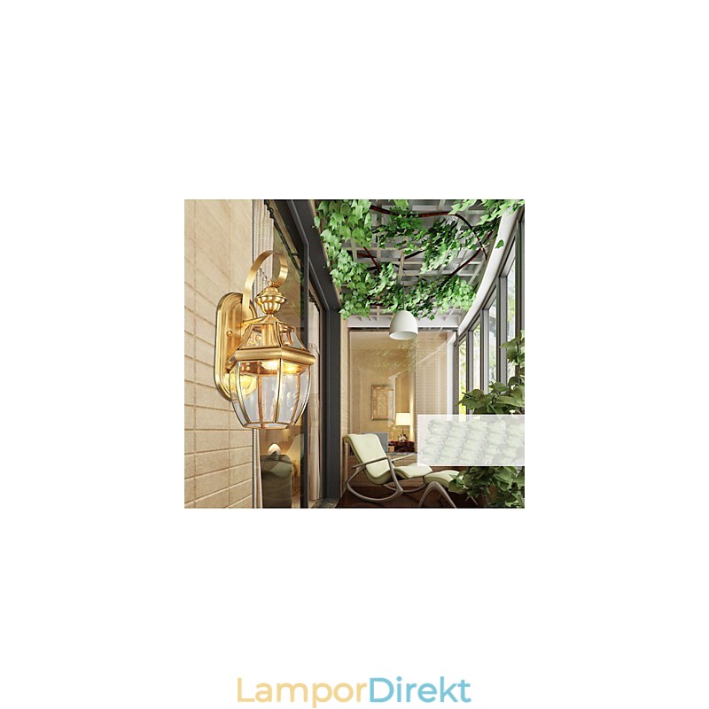 Trädgårdslampa Hel Kopparlampa Utomhuslampa Vattentät Lampa A