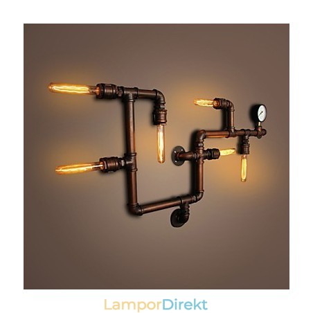 Vägglampa Vägglampor 6 Lampor Bronsfinish Industriell Stil Rustik Lodge Metall Vägglampa Vägglampor 6 Lampor Bronsfinish Industriell Stil Rustik Lodge Metall