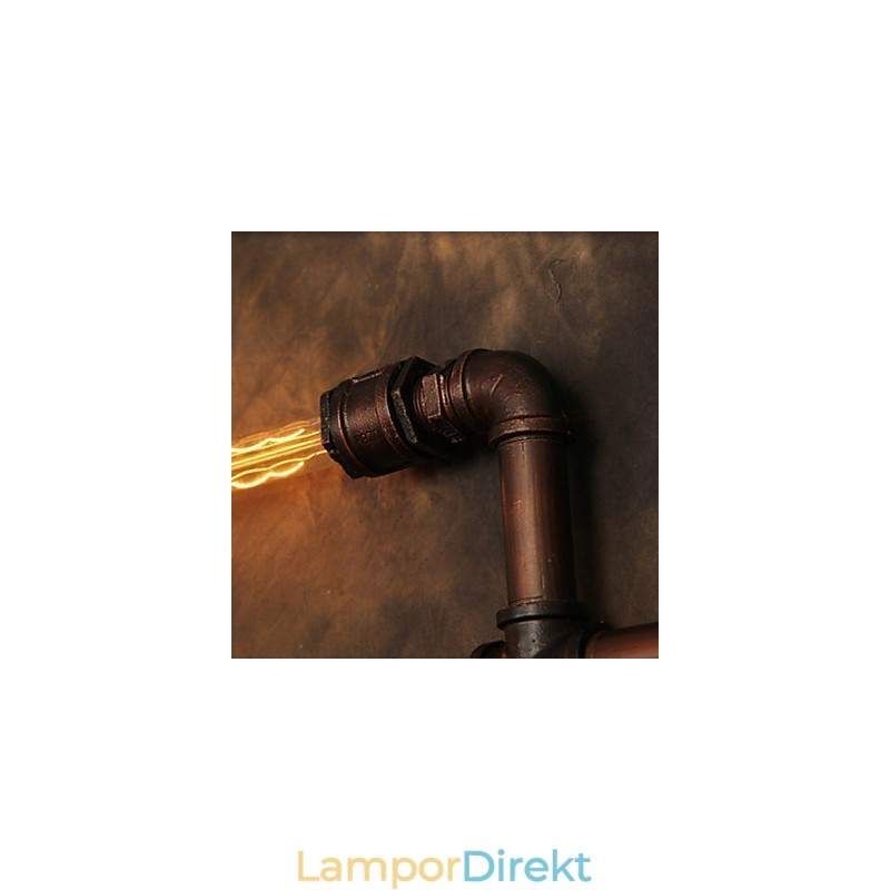 Vägglampa Vägglampor 6 Lampor Bronsfinish Industriell Stil Rustik Lodge Metall