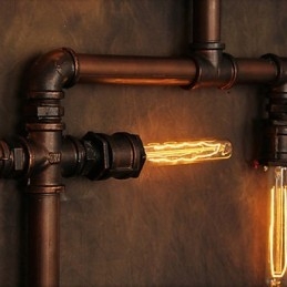 Vägglampa Vägglampor 6 Lampor Bronsfinish Industriell Stil Rustik Lodge Metall