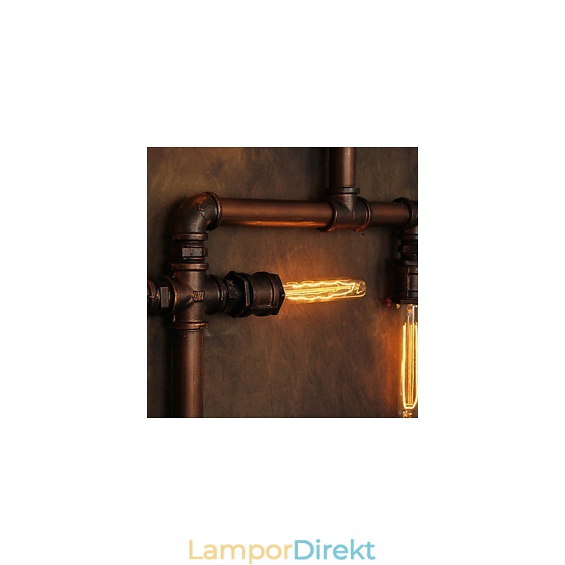 Vägglampa Vägglampor 6 Lampor Bronsfinish Industriell Stil Rustik Lodge Metall