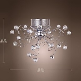 Ljuskrona Kristall Modern Design Living 9 Lights