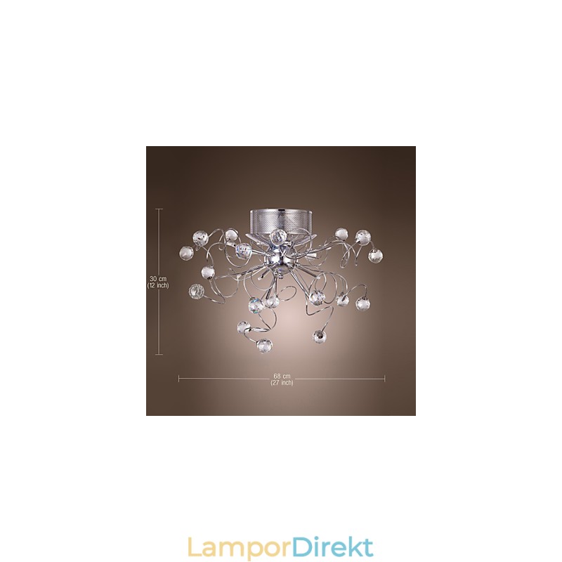 Ljuskrona Kristall Modern Design Living 9 Lights