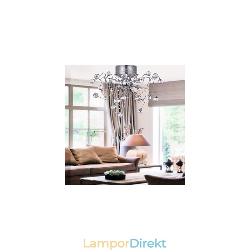 Ljuskrona Kristall Modern Design Living 9 Lights