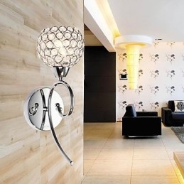 Kristallvägglampa 1 Ljus Kreativ Järnmålning