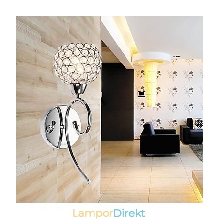 Kristallvägglampa 1 Ljus Kreativ Järnmålning Kristallvägglampa 1 Ljus Kreativ Järnmålning