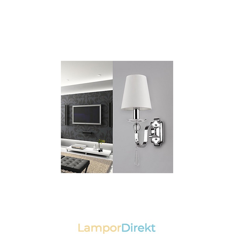 Varmvit Vägglampa Med Kristalldroppar