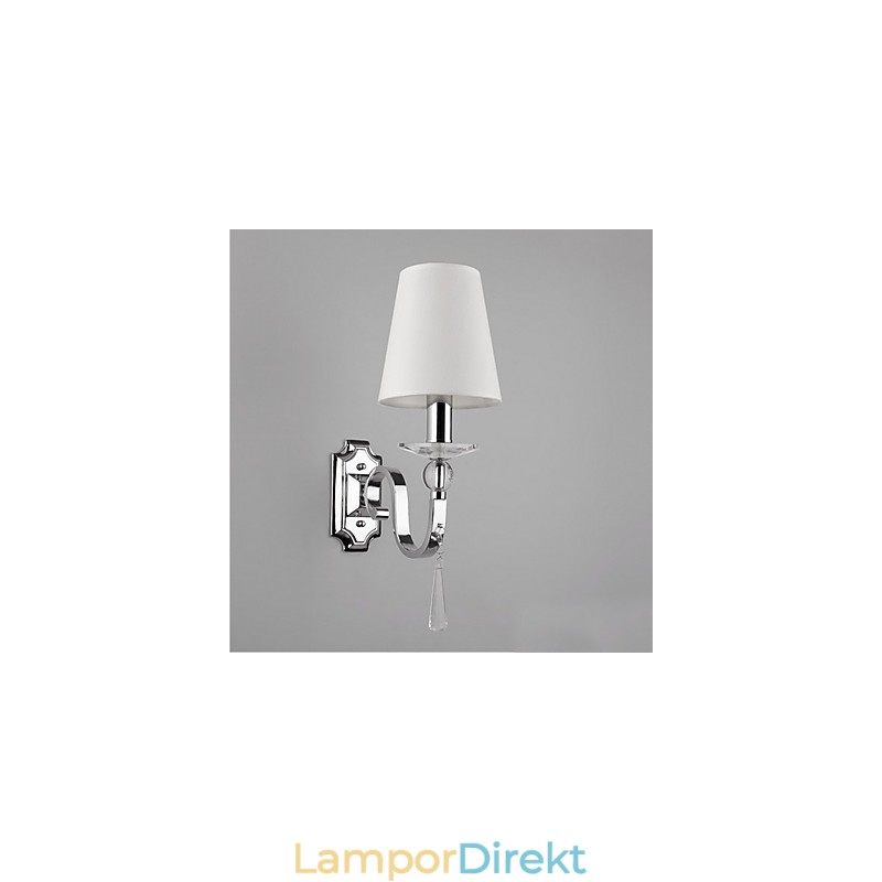 Varmvit Vägglampa Med Kristalldroppar