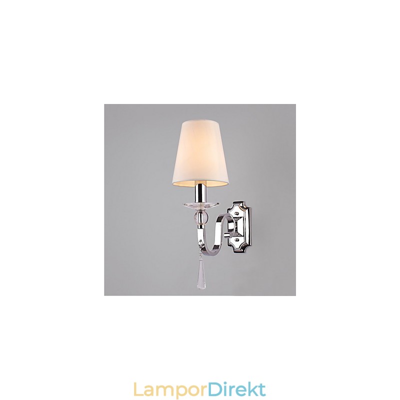 Varmvit Vägglampa Med Kristalldroppar
