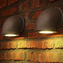 Loft Kreativ Personlighet Retro Landsbygdens Vattenrör Vägglampa Ljus