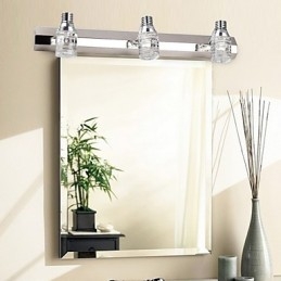 Modern Vägglampa Med Glas Bubble Shade Spegel Front Style