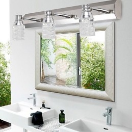 Modern Vägglampa Med Glas Bubble Shade Spegel Front Style