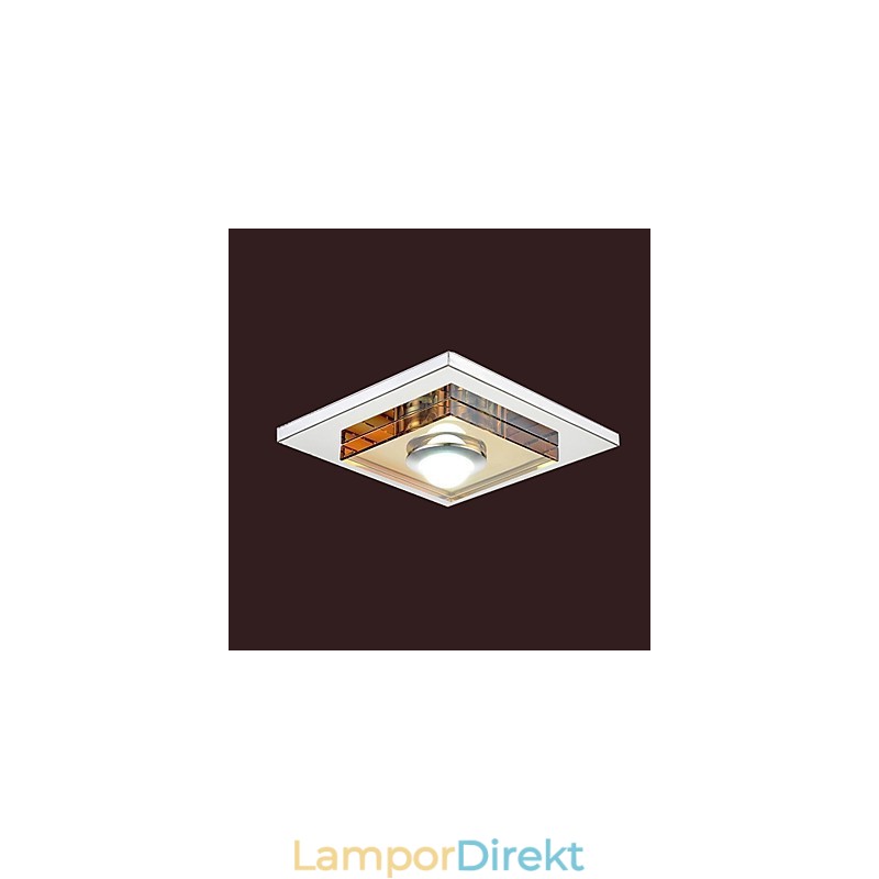 Amber Crystal Taklampa 1 Lampa Infälld