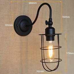 American Country Dekorativ Vägglampa