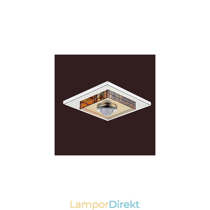 Amber Crystal Taklampa 1 Lampa Infälld