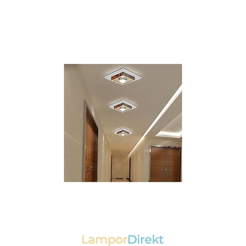 Amber Crystal Taklampa 1 Lampa Infälld