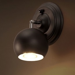 Loft Kreativa Smidesjärn Vägglampa Återställa Antika Sätt Ljus