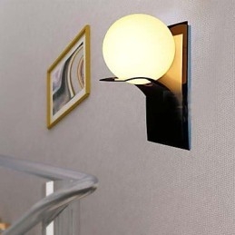 Badrumsvägglampa Modern Globe Metall Glas Galvanisering