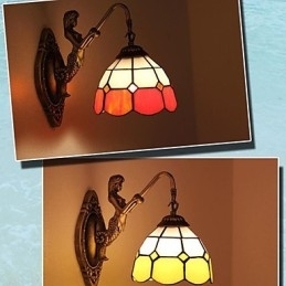 Europe Typ Återställande Av Antika Sätt Vägglampa Creative Mediterranean Glass Lights
