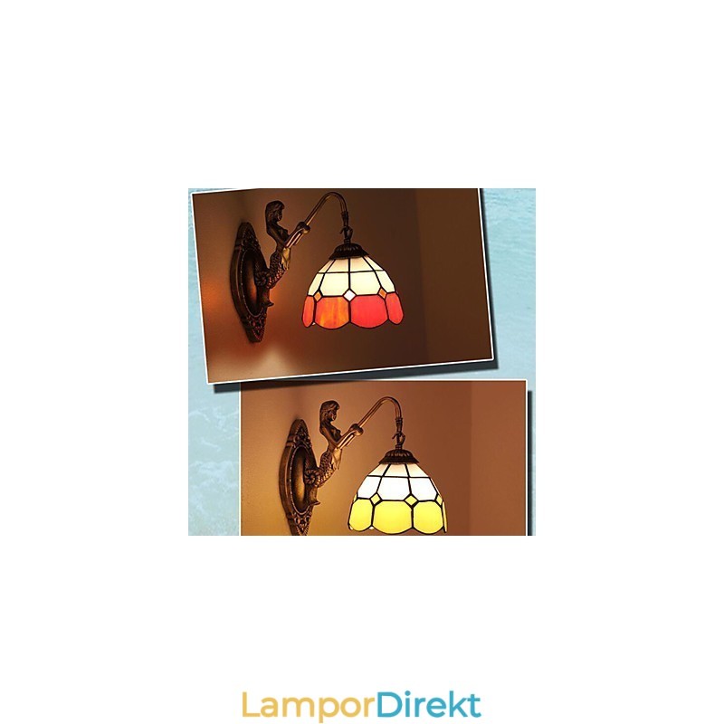 Europe Typ Återställande Av Antika Sätt Vägglampa Creative Mediterranean Glass Lights