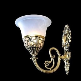 Brons Vägglampor Ljus Moire Glas European Retro Classic 220V