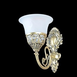 Brons Vägglampor Ljus Moire Glas European Retro Classic 220V