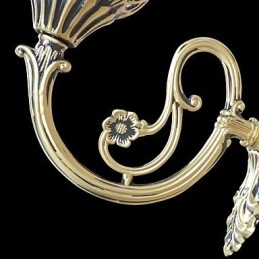 Brons Vägglampor Ljus Moire Glas European Retro Classic 220V