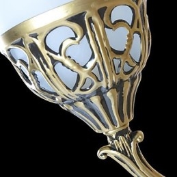 Brons Vägglampor Ljus Moire Glas European Retro Classic 220V