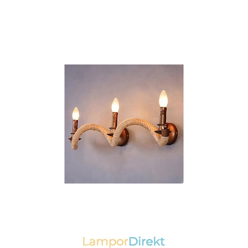 Kontrakterad Balkong Trapplampa Vägglampa Twisted Rope