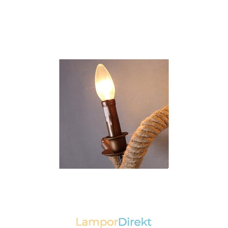 Kontrakterad Balkong Trapplampa Vägglampa Twisted Rope