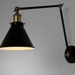 Industriell Nostalgi Personlighet Loft Svart Paraply Sektion Dubbel Vägglampa