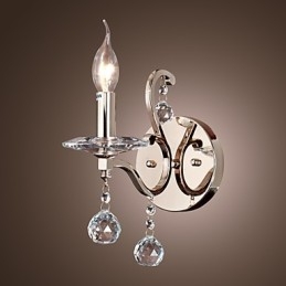 Crystal Candle Vägglampor Modern Contemporary Metal