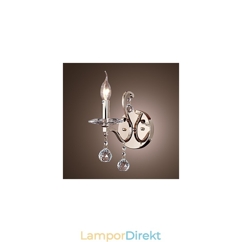 Crystal Candle Vägglampor Modern Contemporary Metal