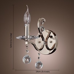 Crystal Candle Vägglampor Modern Contemporary Metal
