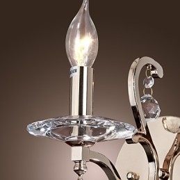 Crystal Candle Vägglampor Modern Contemporary Metal