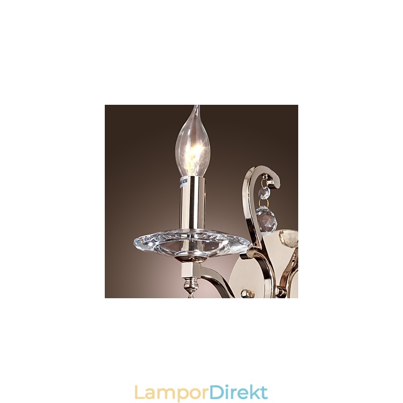 Crystal Candle Vägglampor Modern Contemporary Metal
