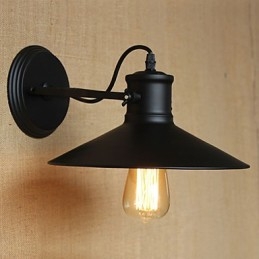 Retro Modern Kreativ Industriell Vind Svart Färgaffär Lager Bar Café Hotell Järnvägglampa