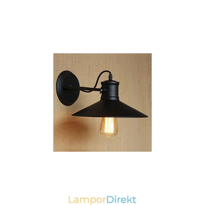 Retro Modern Kreativ Industriell Vind Svart Färgaffär Lager Bar Café Hotell Järnvägglampa