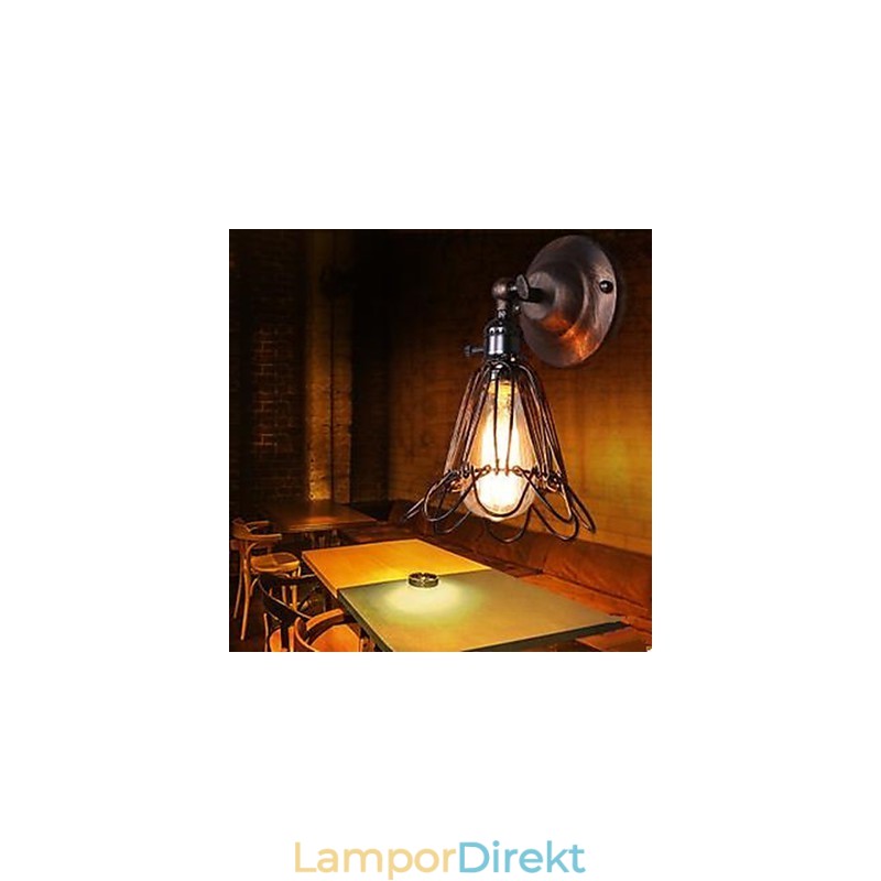Liten Bur Vägglampa Industriell Stil Återställa Antika Sätt Att Korridor Korridor Lampor Och Lyktor