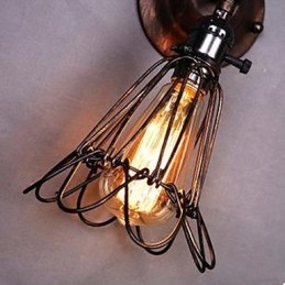 Liten Bur Vägglampa Industriell Stil Återställa Antika Sätt Att Korridor Korridor Lampor Och Lyktor