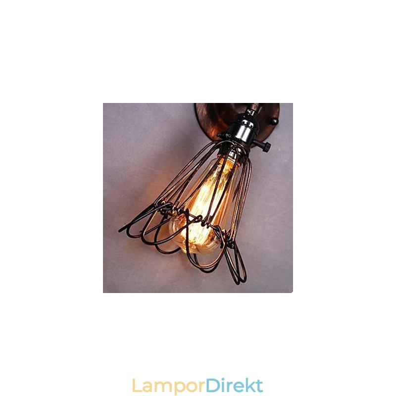 Liten Bur Vägglampa Industriell Stil Återställa Antika Sätt Att Korridor Korridor Lampor Och Lyktor