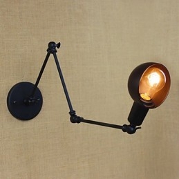Personlighet Lång Arm Justerbar Vinkelstång Tre Retro Vardagsrumslampor Belysning Dekorativ Vägglampa