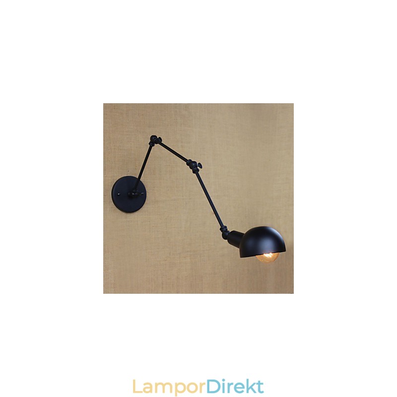 Personlighet Lång Arm Justerbar Vinkelstång Tre Retro Vardagsrumslampor Belysning Dekorativ Vägglampa