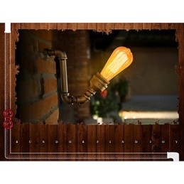 American Village Loft Industrial Edison Style Vintage Vägglampa Retro Vattenrör Lampa Vägglampa