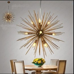 Retro Imitation Copper Creative Line 12 Ljuskrona